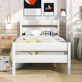 White Twin Wood Bed Frame with Headboard & Footboard C446708
