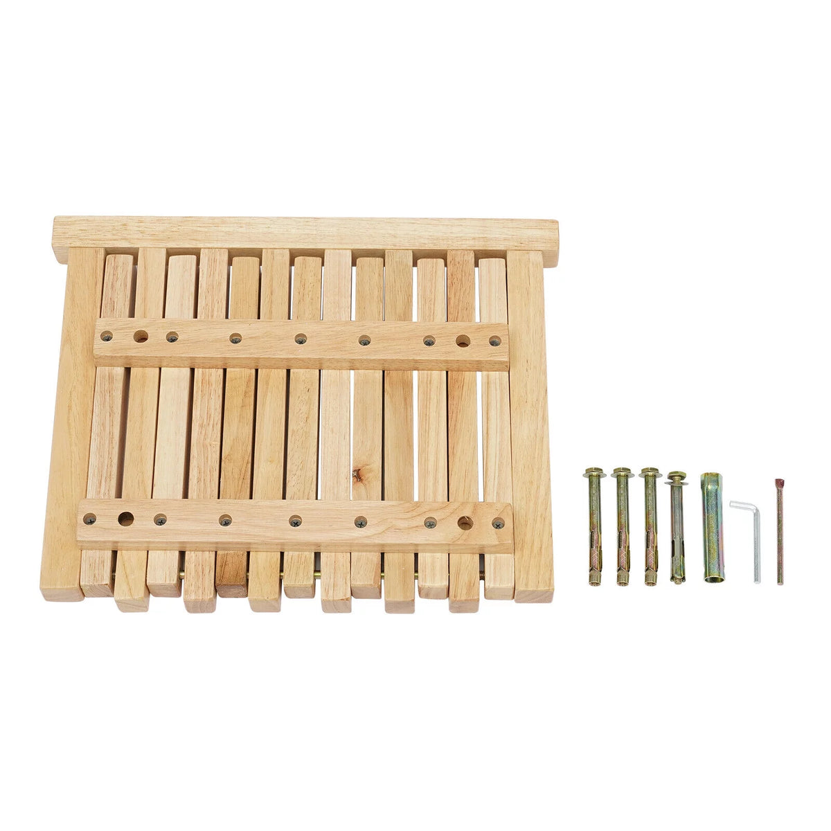 Wall Mounted Rubber Wood Folding Stool C780837