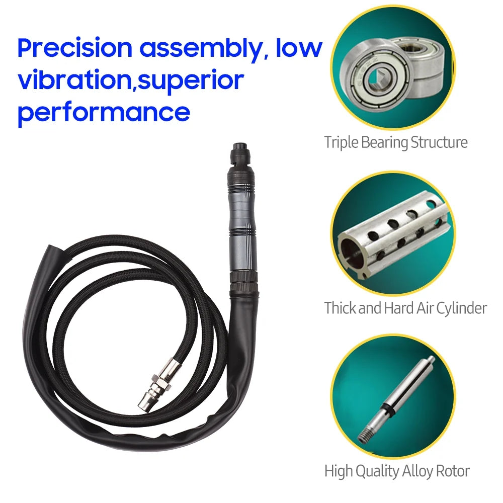 1/4 Inch Pneumatic Air Die Grinder with Air Hose and Collets Z1451