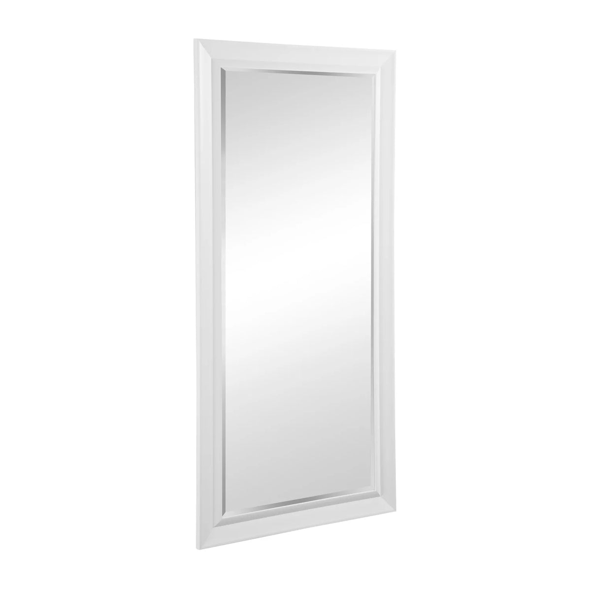 White Faux Wood Framed Full Length Mirror P7460