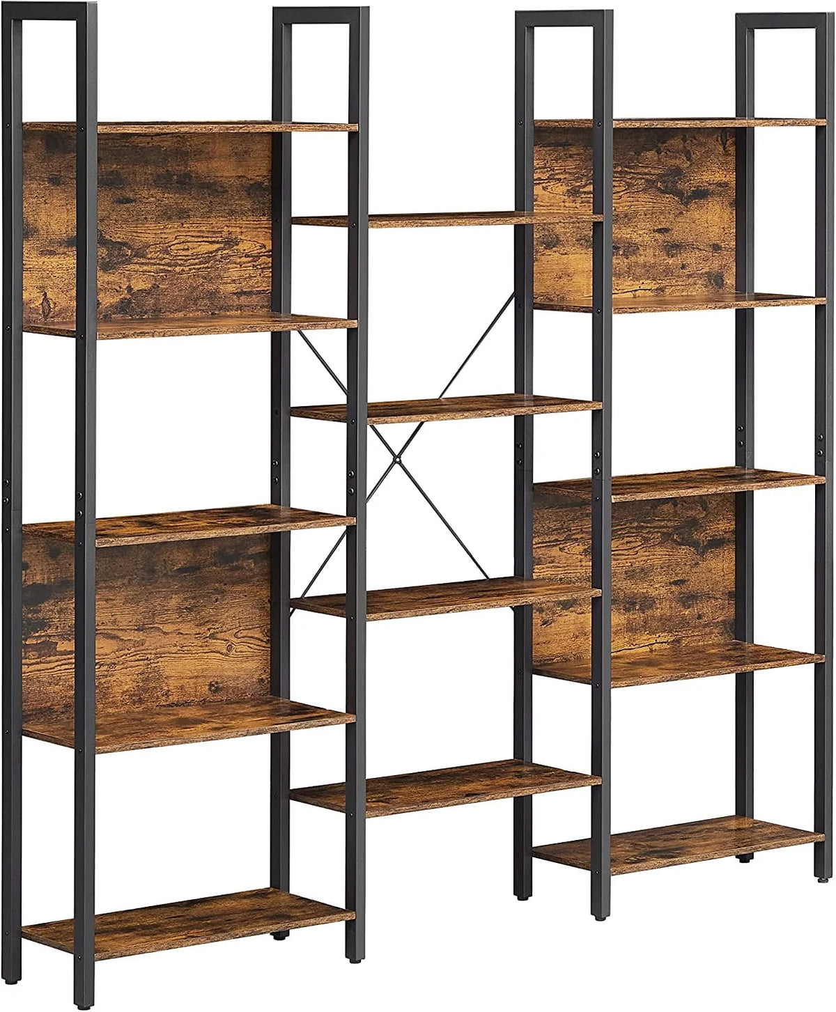 5 Tier Triple Wide Bookshelf with 14 Storage Shelves G7223