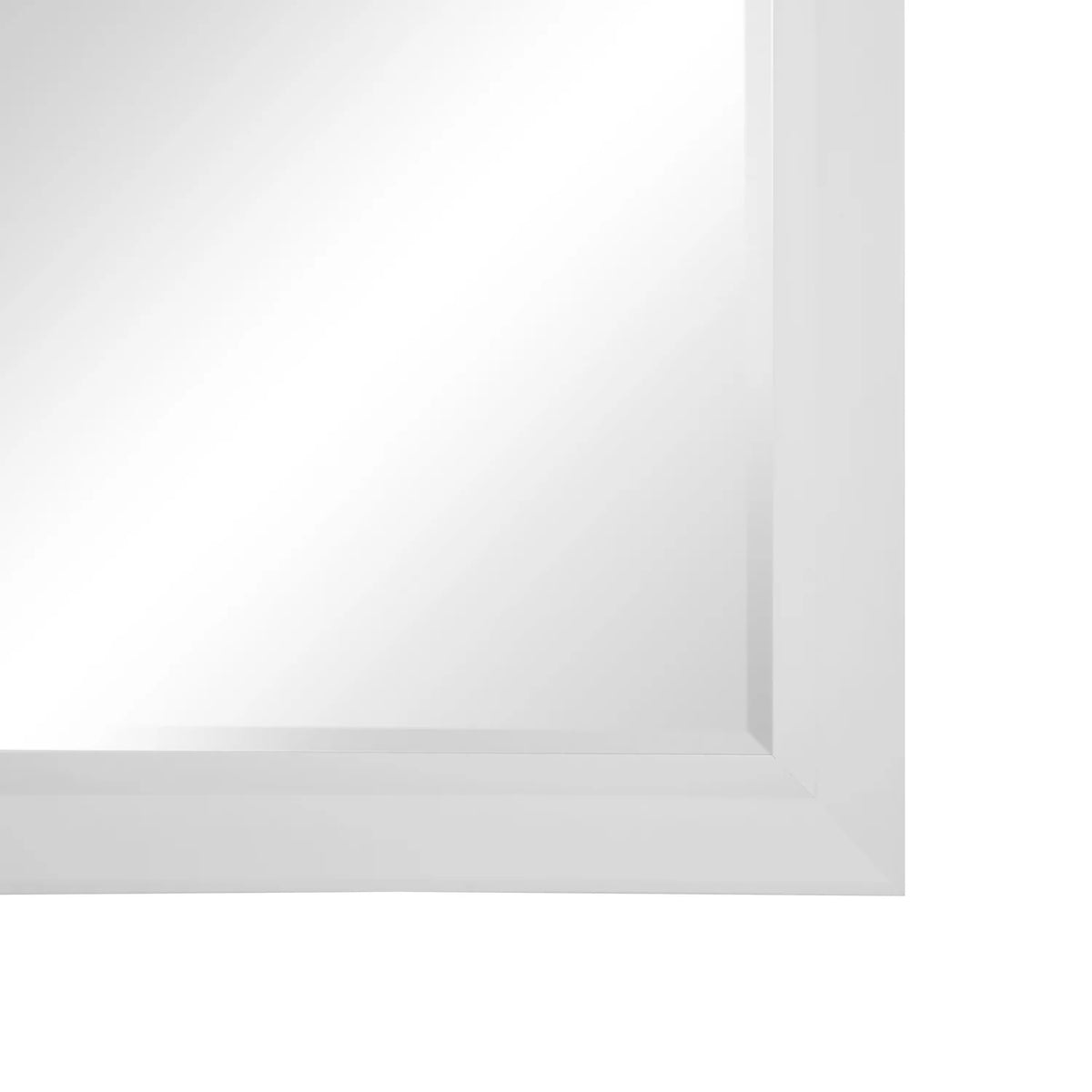 White Faux Wood Framed Full Length Mirror P7460