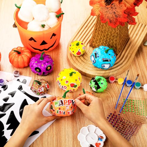 36 Sets White Plastic Pumpkin Painting Kits X74382