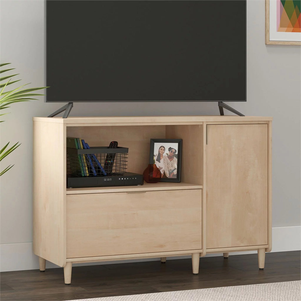 Engineered Wood Credenza Natural Maple Finish M40917