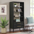 4-Shelf Bookcase with Storage Drawers A9065
