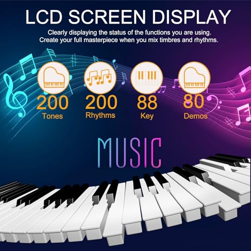 88 Key Semi Weighted Digital Piano with Stand E674719