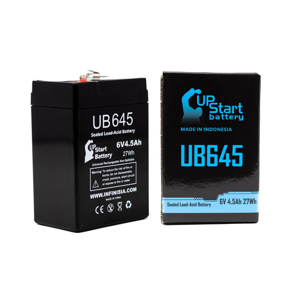 6V 4.5Ah Sealed Lead Acid Battery with F1 to F2 Terminal Adapters O35738