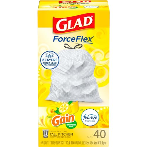13 Gallon White Drawstring Trash Bags, 110 Count F78443