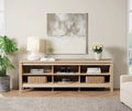 Oak Wood TV Stand for 75 Inch W94039