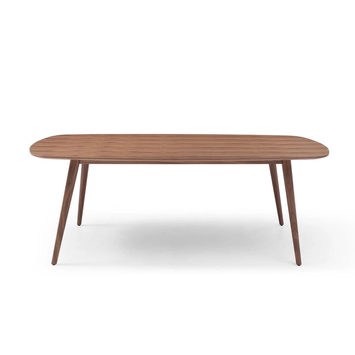 Large Walnut Wood Dining Table with Solid Wood Legs J3691