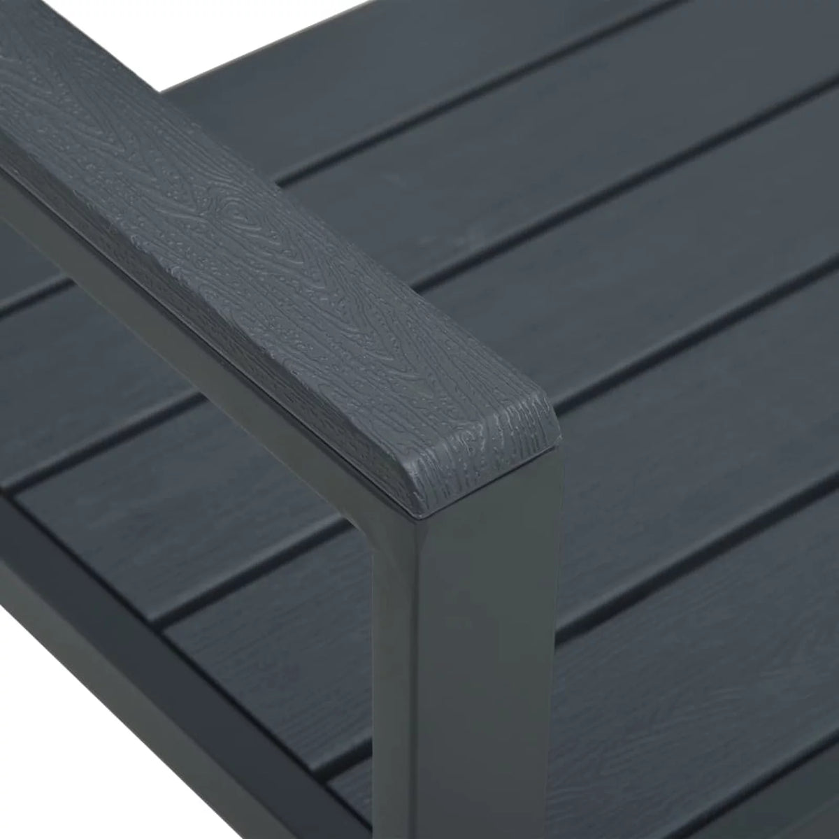 HDPE Outdoor Bench with Backrest and Armrest I24064