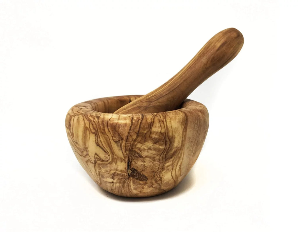Olive Wood Mortar And Pestle Set Y20864