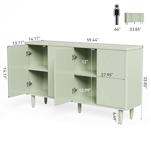 59-Inch Buffet Cabinet Sideboard with Storage M84460