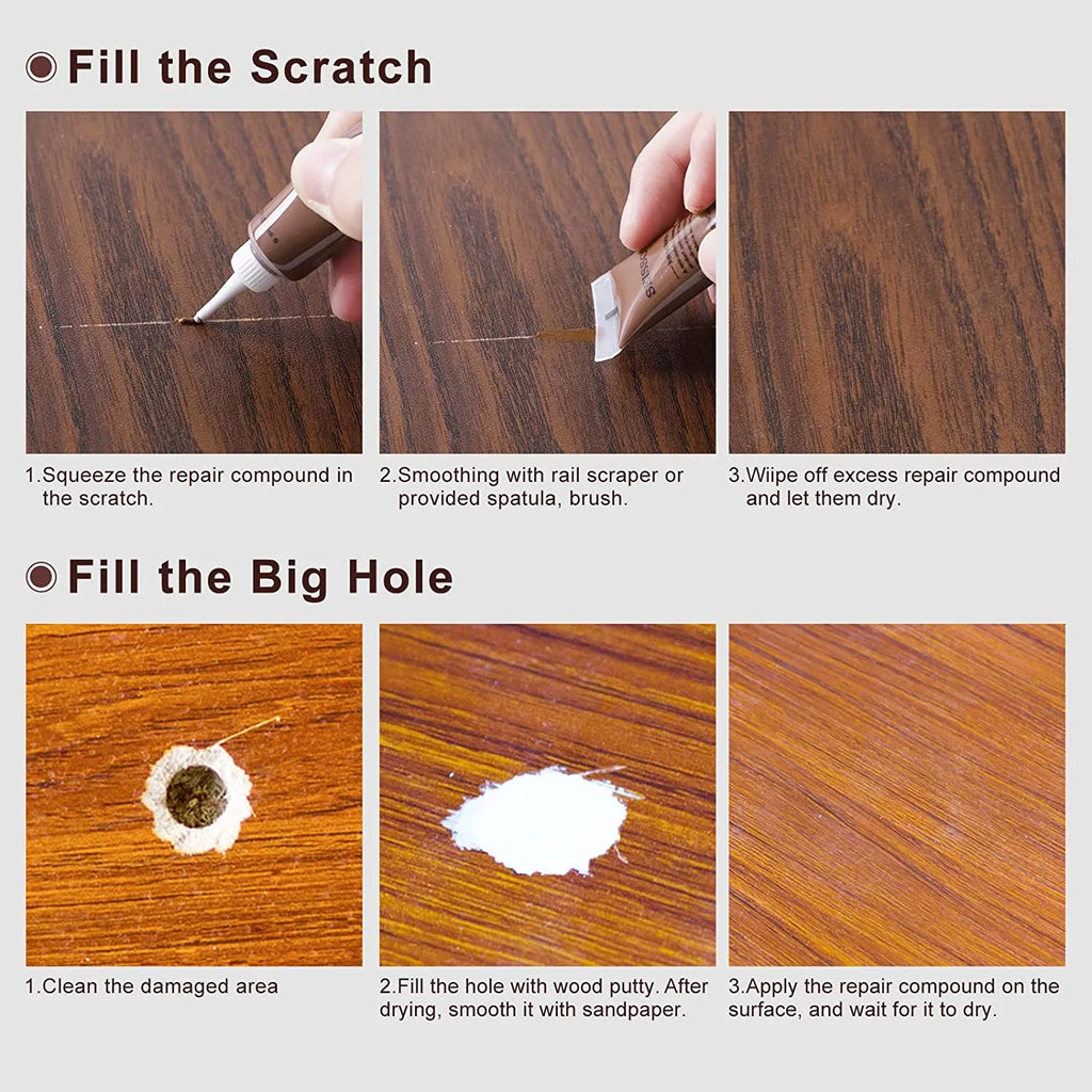 Wood Furniture Repair Kit with 12 Colors Wood Filler J4426