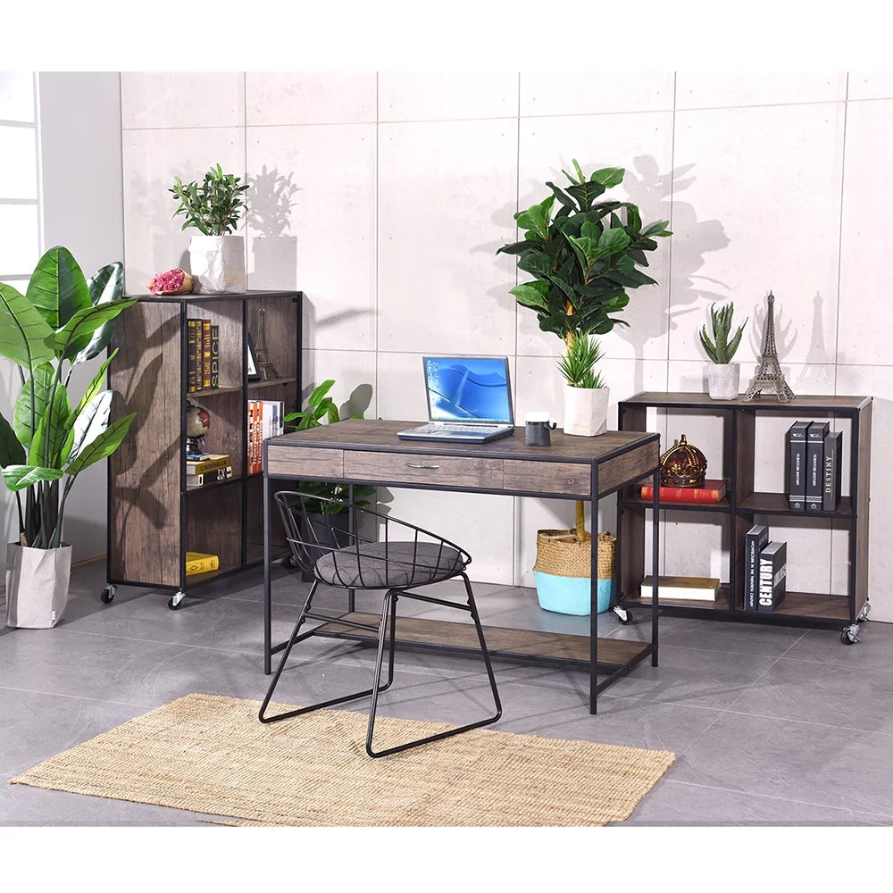 Computer Desk with Drawers and Shelf I2175