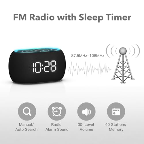 Bluetooth FM Radio Alarm Clock with Night Light K47983