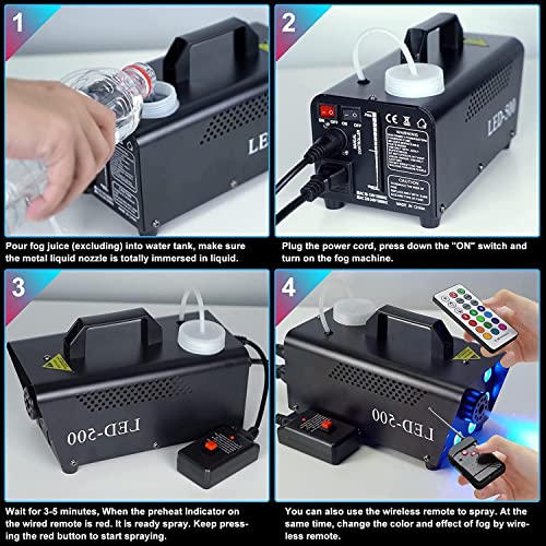 500W 2000CFM Fog Machine with Remote Control Q749798