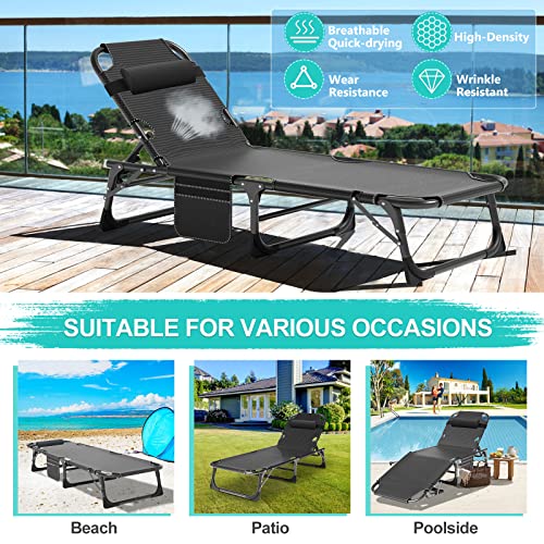 Heavy Duty Adjustable Camping Cot with Mattress & Carrying Bag S5004