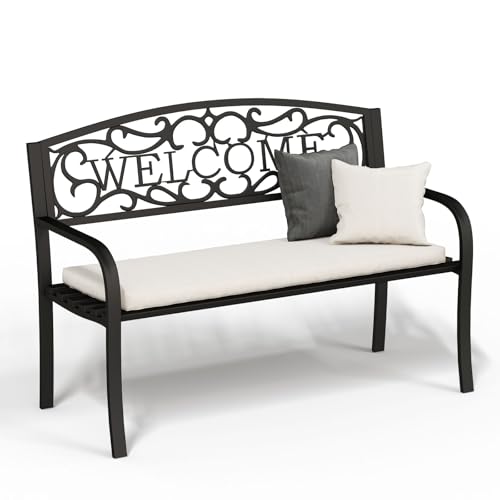 Heavy-Duty Weatherproof Metal Garden Bench Y71219