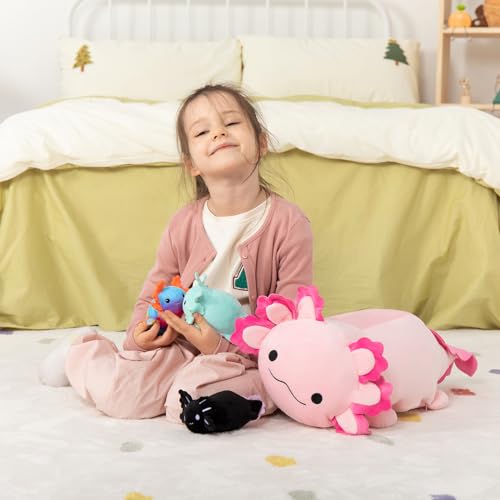 5Pcs Shark Stuffed Animals Set with 4 Small Sea Animal Plush Toys A2869