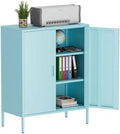 Metal Cabinet Locker with Hanging Rod and Adjustable Shelves Q444
