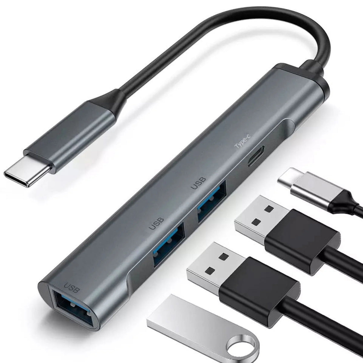 4-in-1 USB-C Adapter USB Hub V34702