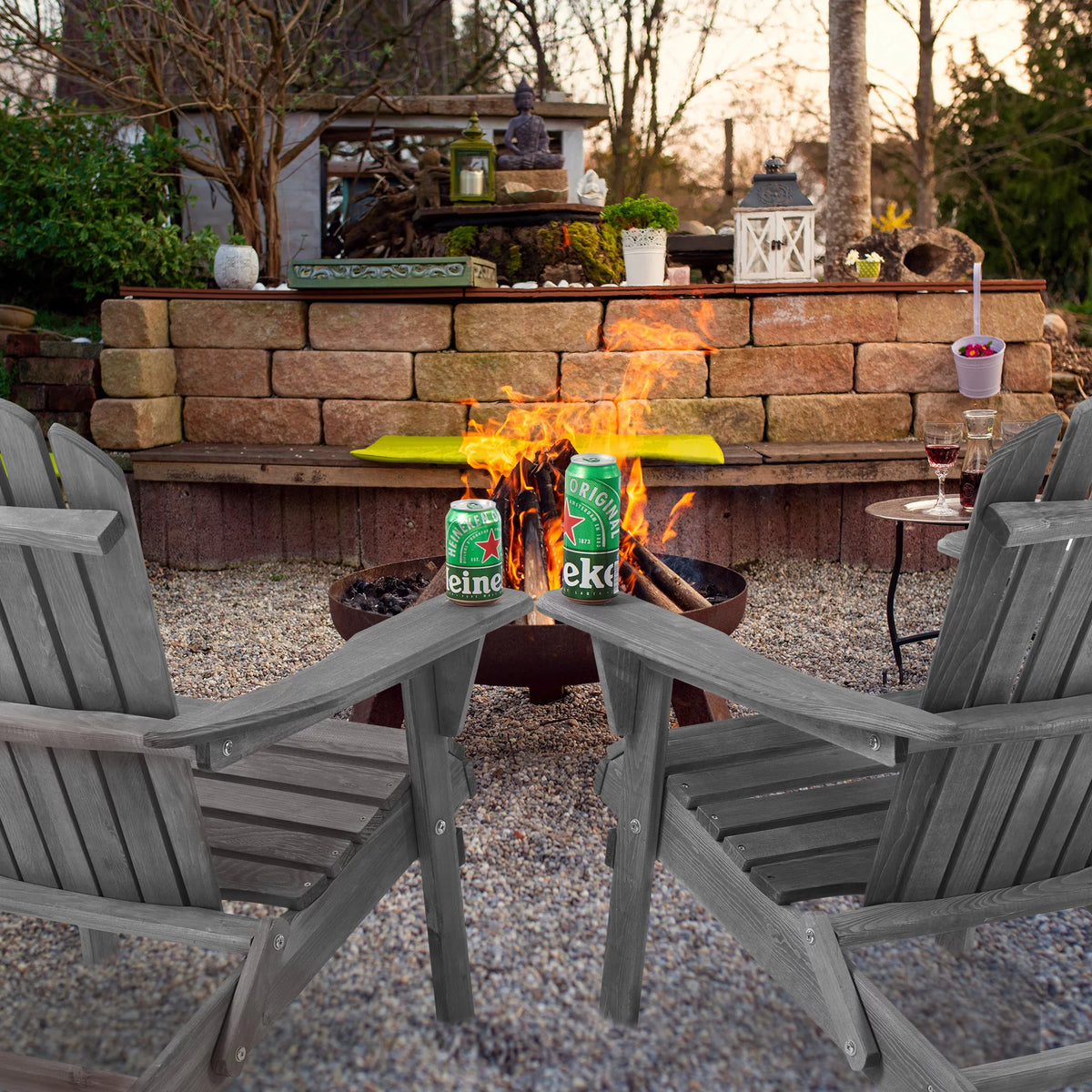 Folding Weather Resistant Adirondack Chair J62540