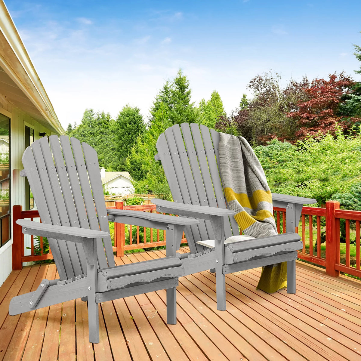 Folding Weather Resistant Adirondack Chair J62540