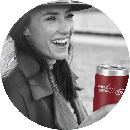 12 oz Stainless Steel Vacuum Insulated Wine Tumbler with Clear Lid D41504