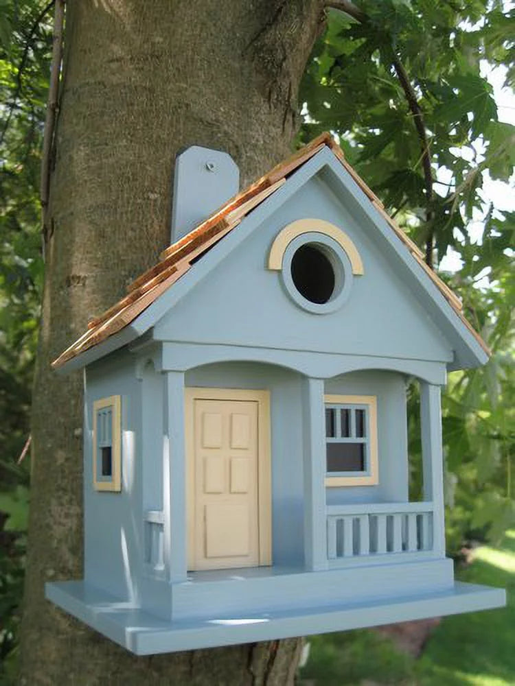 10" Blue Outdoor Garden Birdhouse H3928