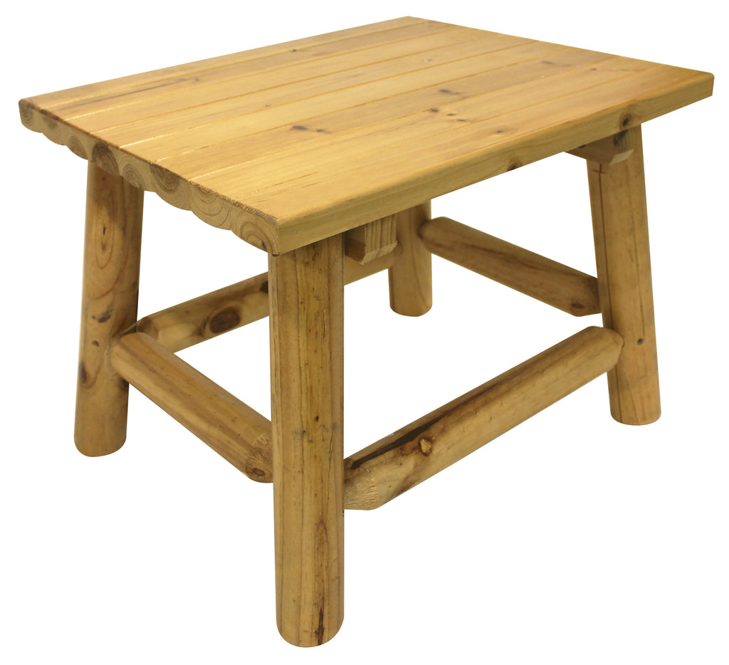 Outdoor Wood End Table Natural L190672
