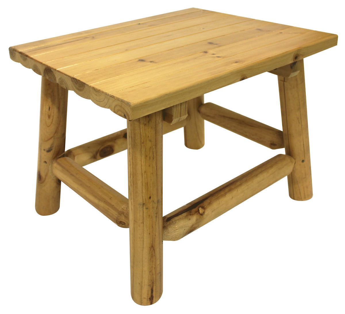 Outdoor Wood End Table Natural L190672