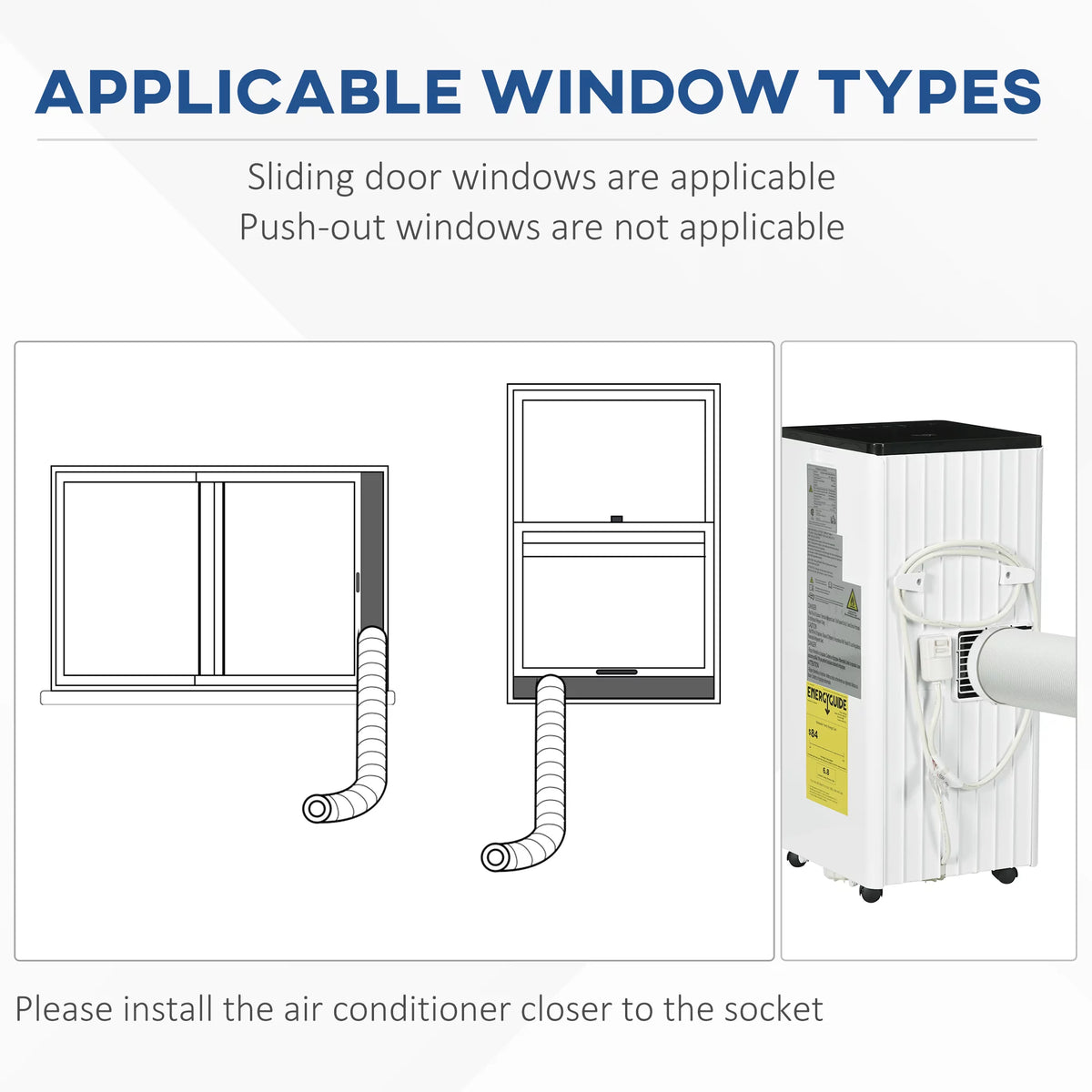 White Smart Portable Air Conditioner Q3249