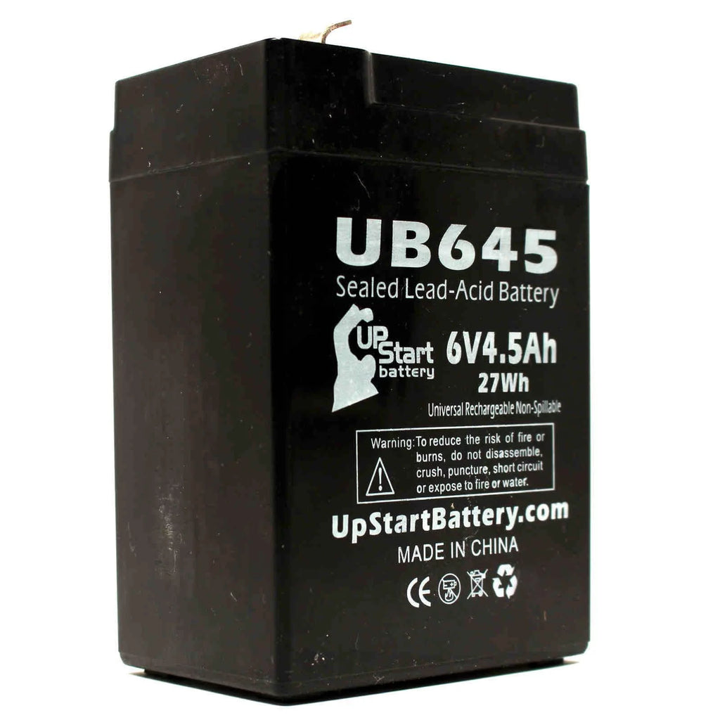 6V 4.5Ah Sealed Lead Acid Battery with F1 to F2 Terminal Adapters O35738