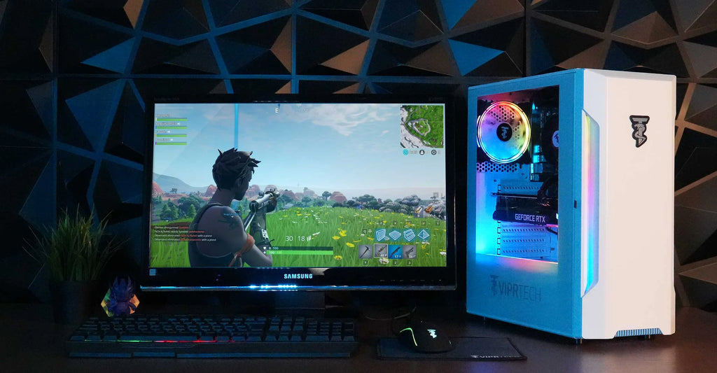 Gaming PC Desktop Computer AMD Ryzen 5 2600 RTX 3060 32GB DDR4 1TB NVMe SSD White R9636