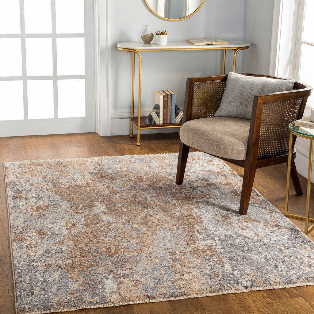 White Brown Beige Area Rug G549