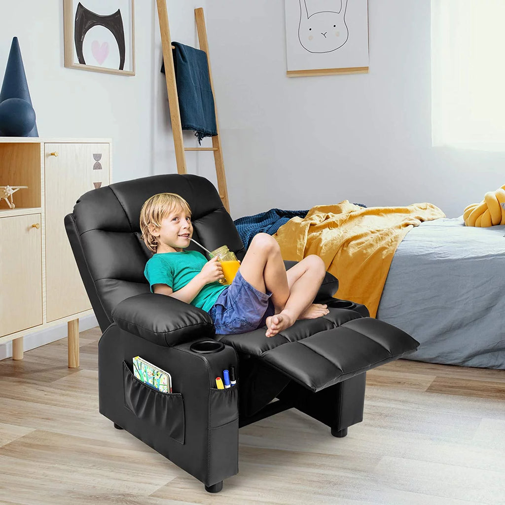 Kids Recliner Chair with Cup Holder F7342