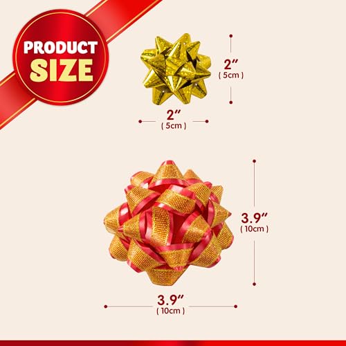 24 PCS Christmas Bows and Gift Ribbons C982