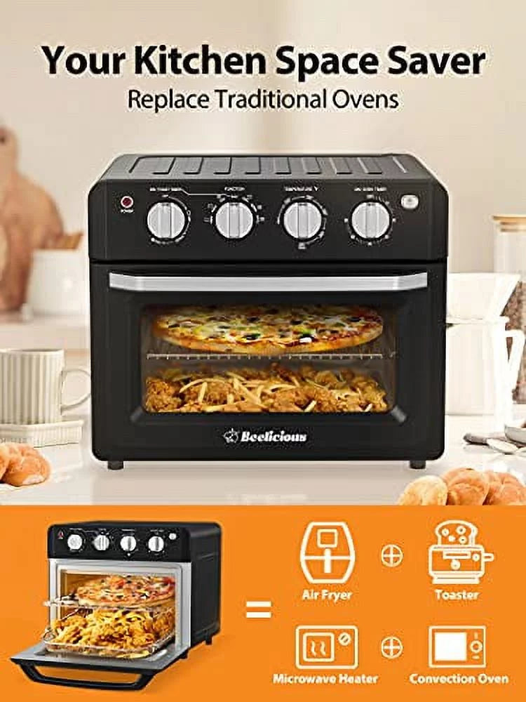 19 Quart 7-in-1 Air Fryer Toaster Oven with 4 Accessories I44968