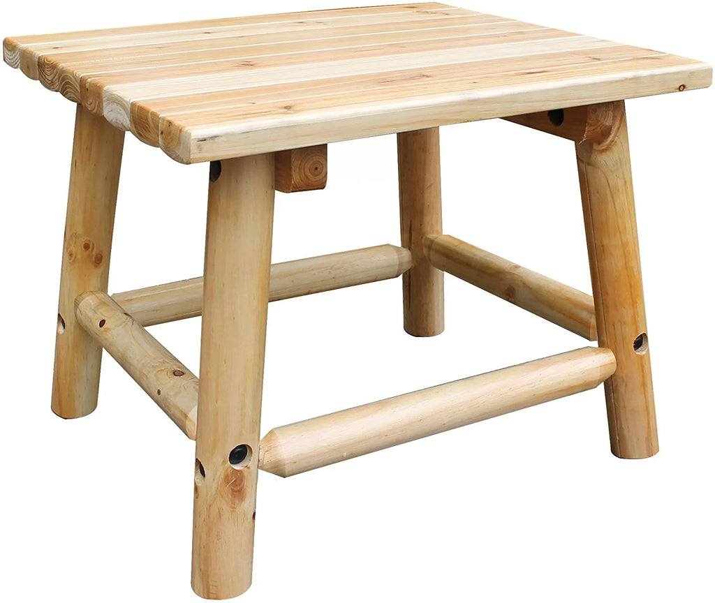 Outdoor Wood End Table Natural L190672