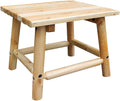 Outdoor Wood End Table Natural L190672