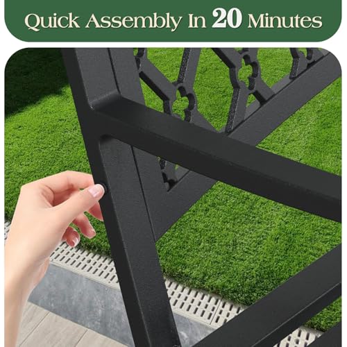 Heavy-Duty Weatherproof Metal Garden Bench Y71219