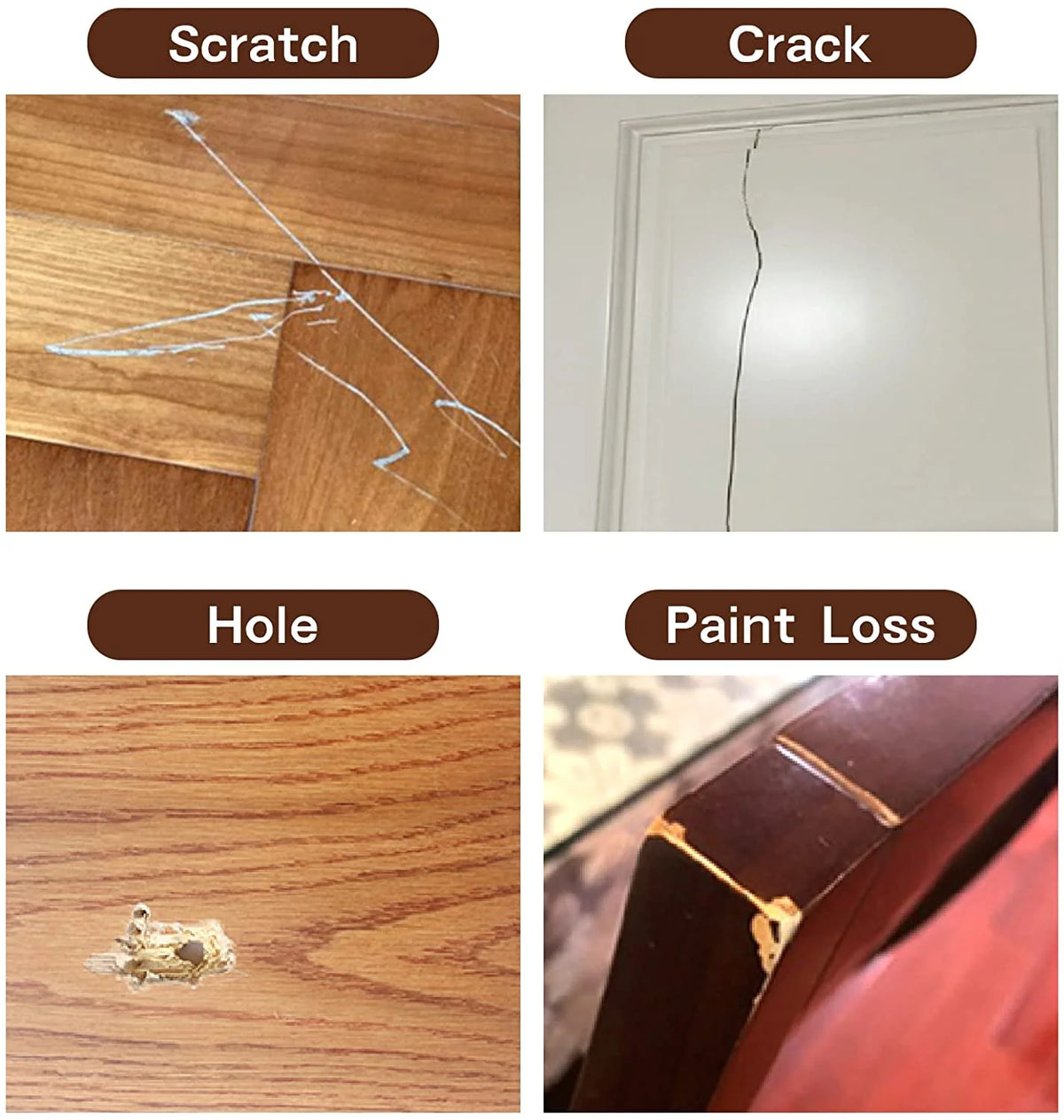 Wood Furniture Repair Kit with 12 Colors Wood Filler J4426