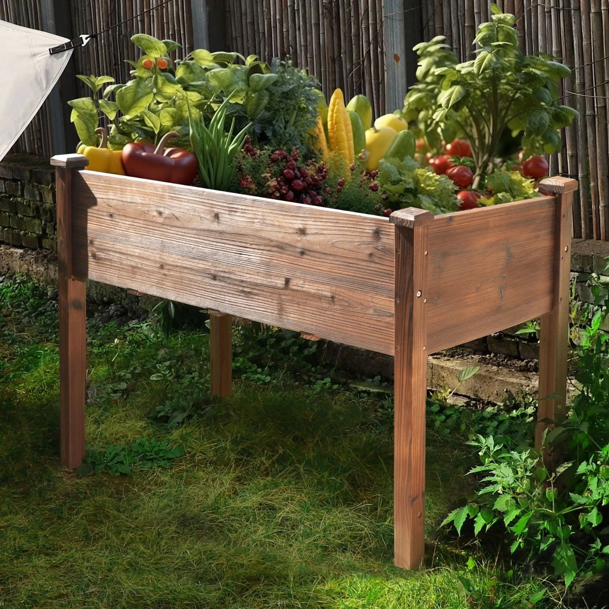 Raised Garden Bed Elevated Planter Box with Drainage Holes K121514