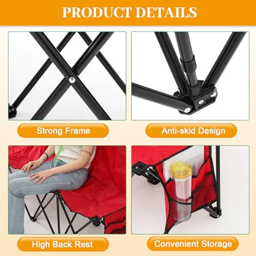 6 Seats Folding Soccer Bench Chair with Storage Bag Z198