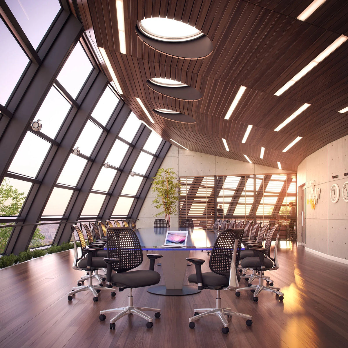 Black Fabric Office Chair D121
