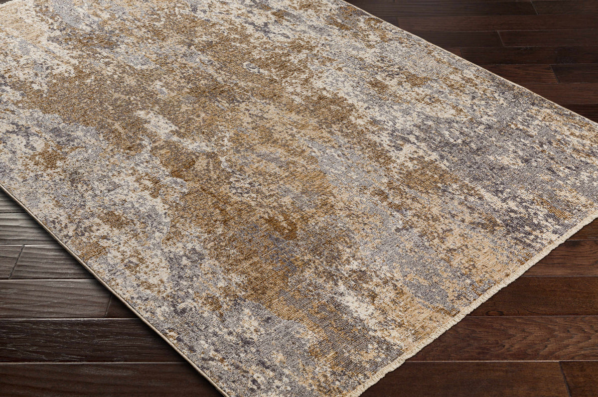 White Brown Beige Area Rug G549