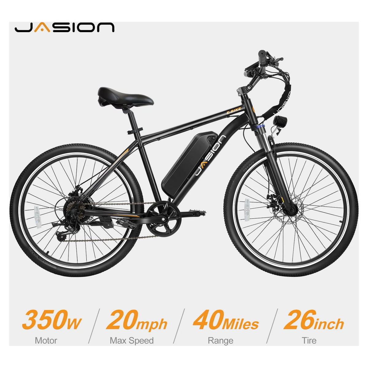 Electric Mountain Bike 26" Tires 350W Black N925700