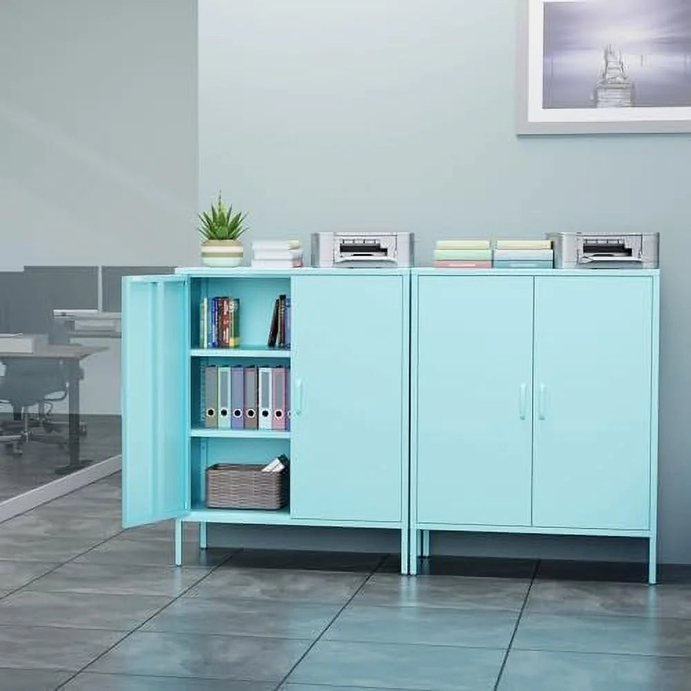 Metal Cabinet Locker with Hanging Rod and Adjustable Shelves Q444
