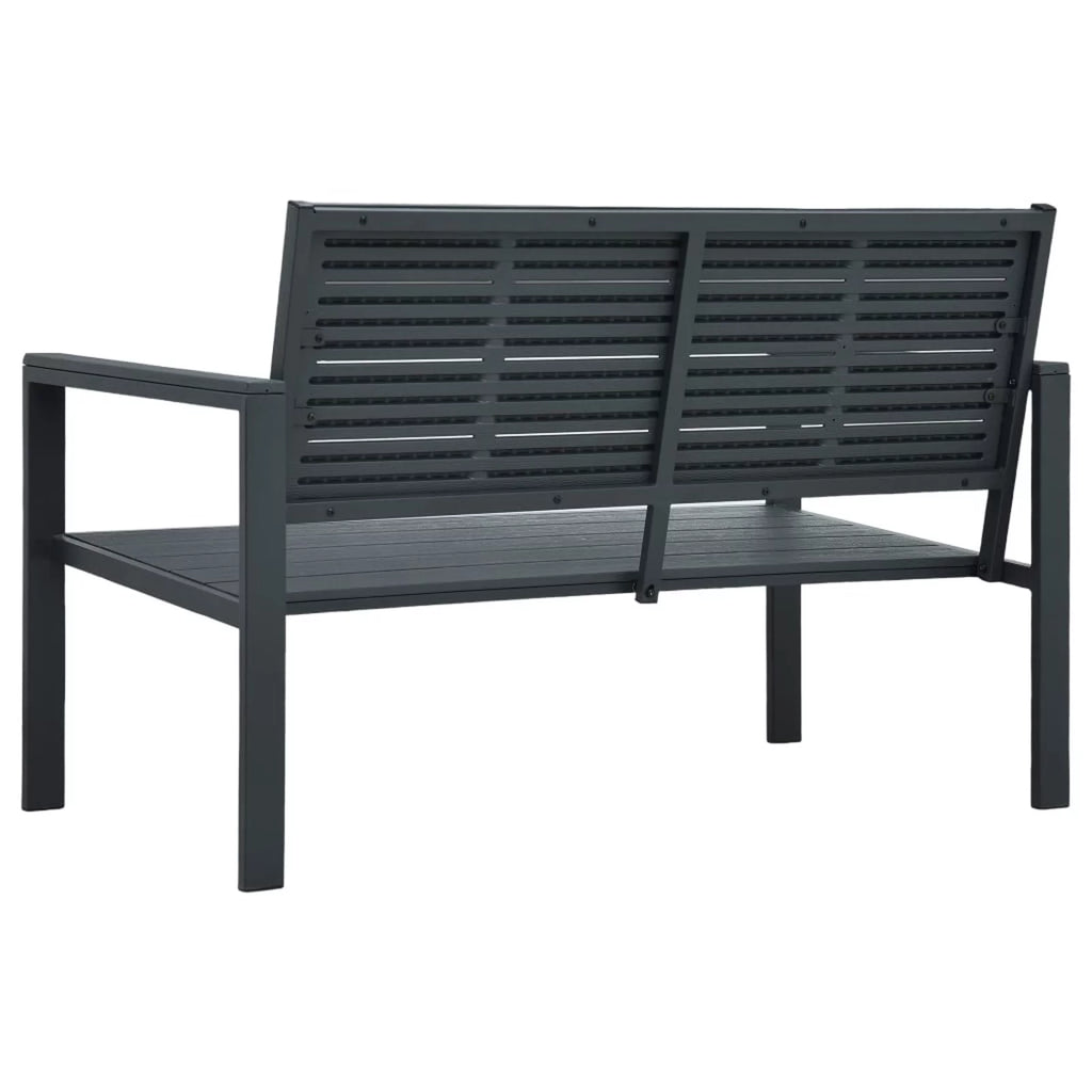 HDPE Outdoor Bench with Backrest and Armrest I24064